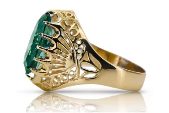 Ring Vintage Jewlery Emerald 14K Yellow gold vrc020y
